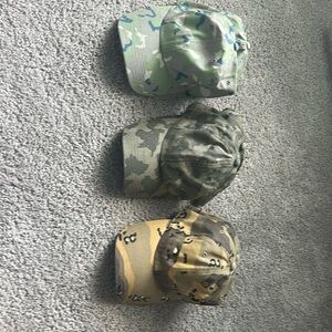 Simms unstructured Velcro adjustable camo hats